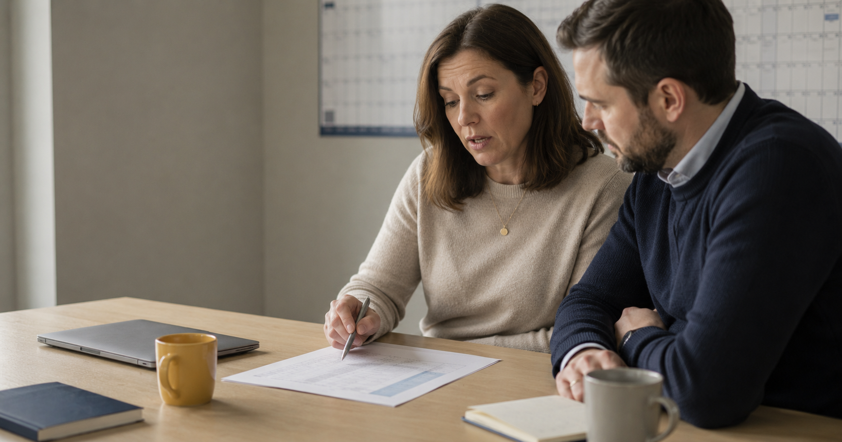 Two colleagues reviewing apprenticeship funding options before the Growth and Skills Levy changes